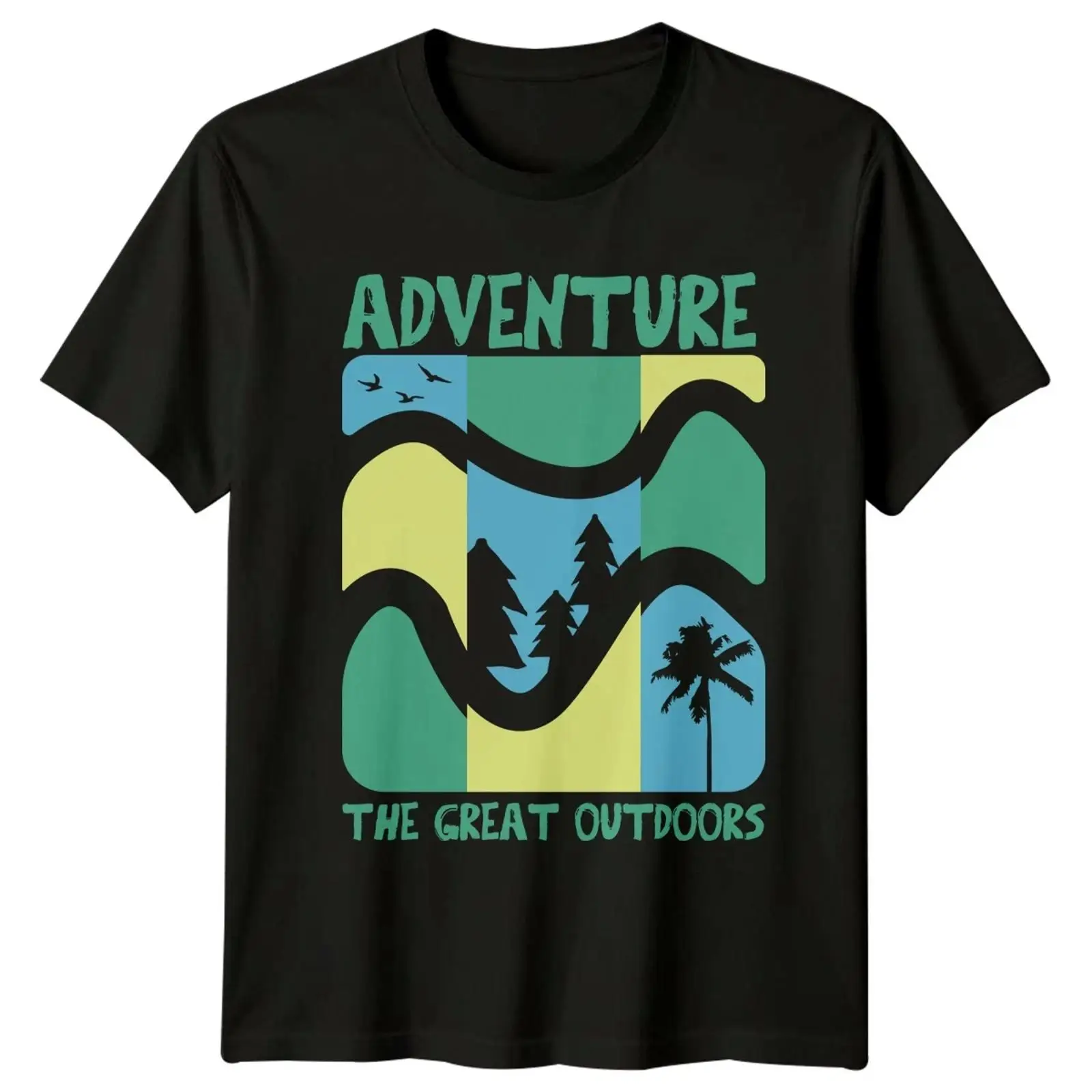 Outdoor Adventure Images - เสื้อยืด Adventure The Great Outdoors ลายเดินป่า