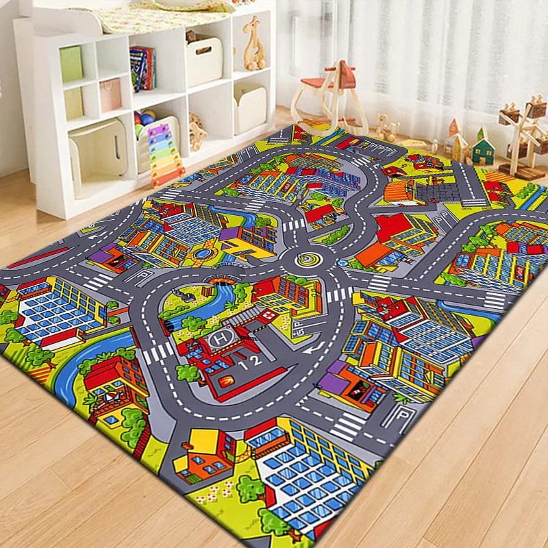 พรมปูพื้นลายแผนที่เมืองหลากสีส - Outdoor Adventure Toys For Kids บทวิจารณ์และราคา
