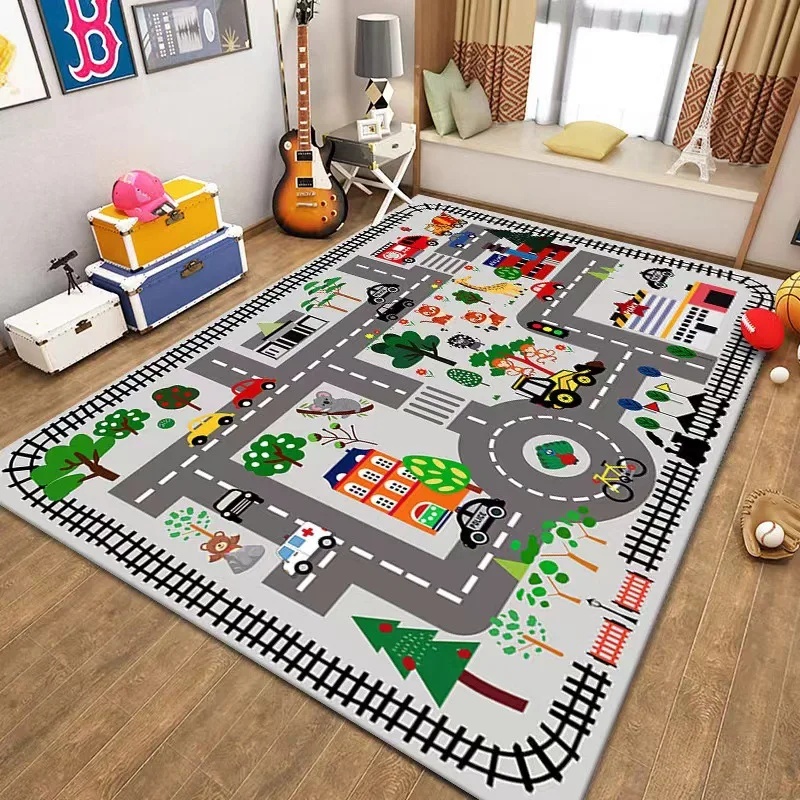 พรมปูพื้นลายแผนที่เมืองหลากสีส - Outdoor Adventure Toys For Kids บทวิจารณ์และราคา