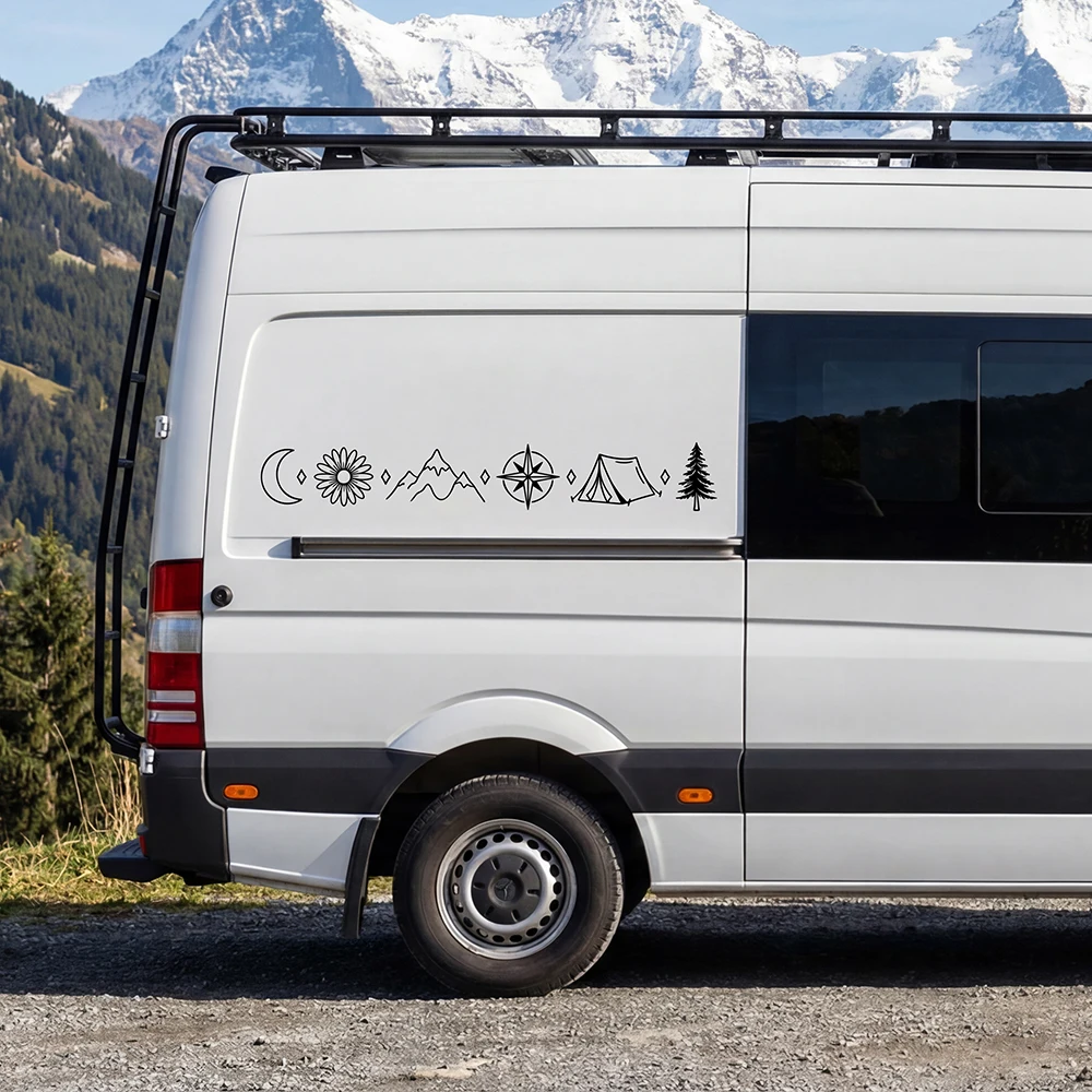 สติ๊กเกอร์ตกแต่งรถยนต์ลายการผจ - Outdoor Adventure Vans บทวิจารณ์และราคา