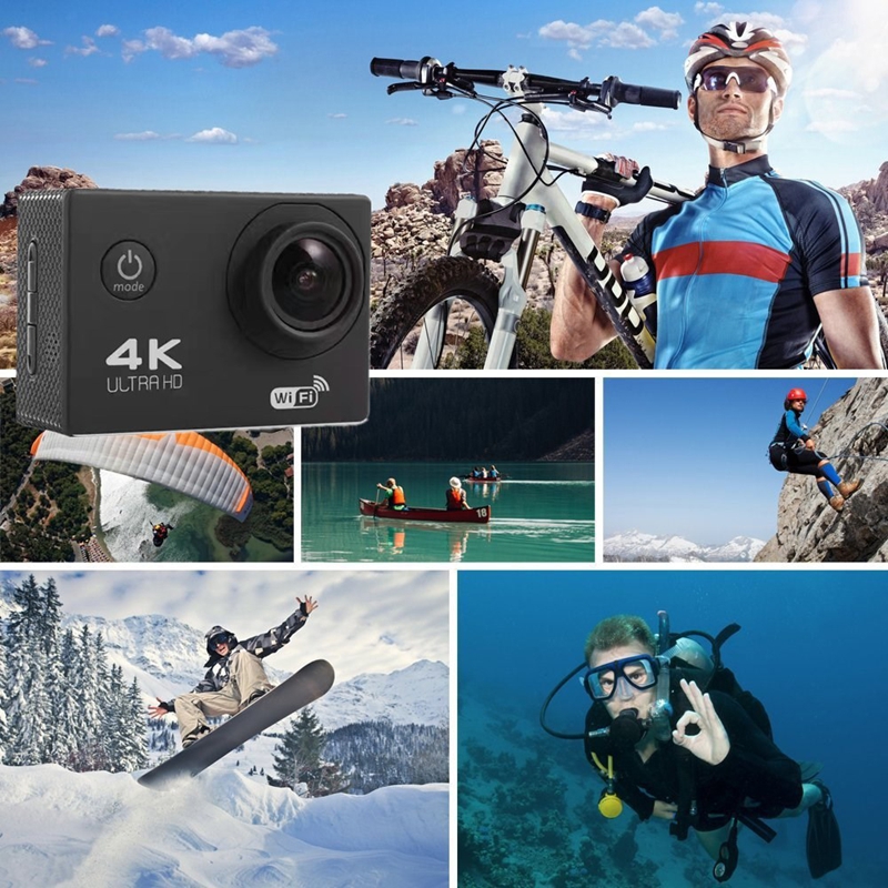 กล้องกีฬา Ultra HD 4K กันน้ำลึ - Outdoor Adventure Images บทวิจารณ์และราคา