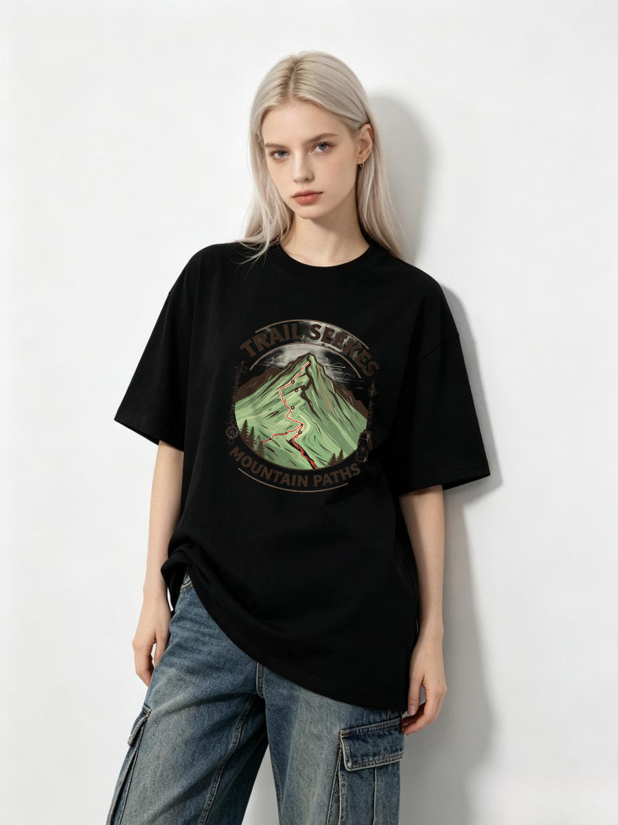 เสื้อยืดสำหรับฤดูใบไม้ร่วง ออก - Outdoor Adventure Logo บทวิจารณ์และราคา